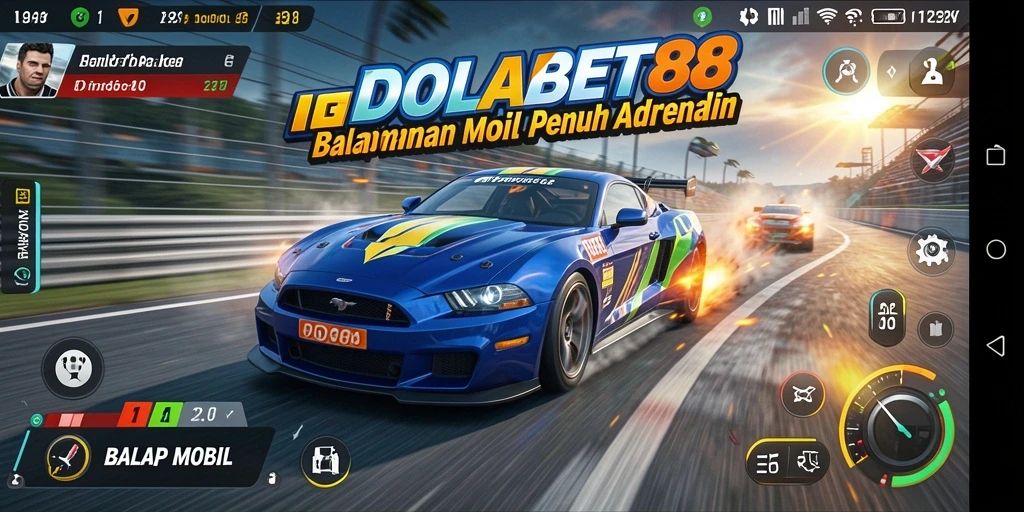 Antarmuka game Balap Mobil IDOLABET88 yang modern dan menarik.