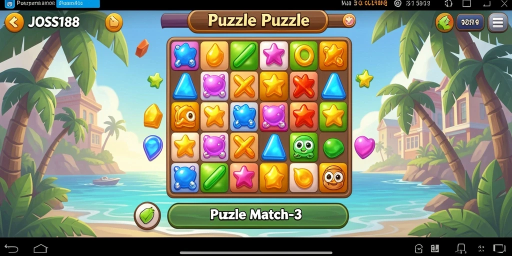 Antarmuka menakjubkan dari game Puzzle Match-3 JOSS188.