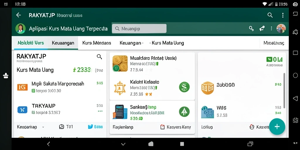Tampilan antarmuka RAKYATJP untuk konversi kurs mata uang.