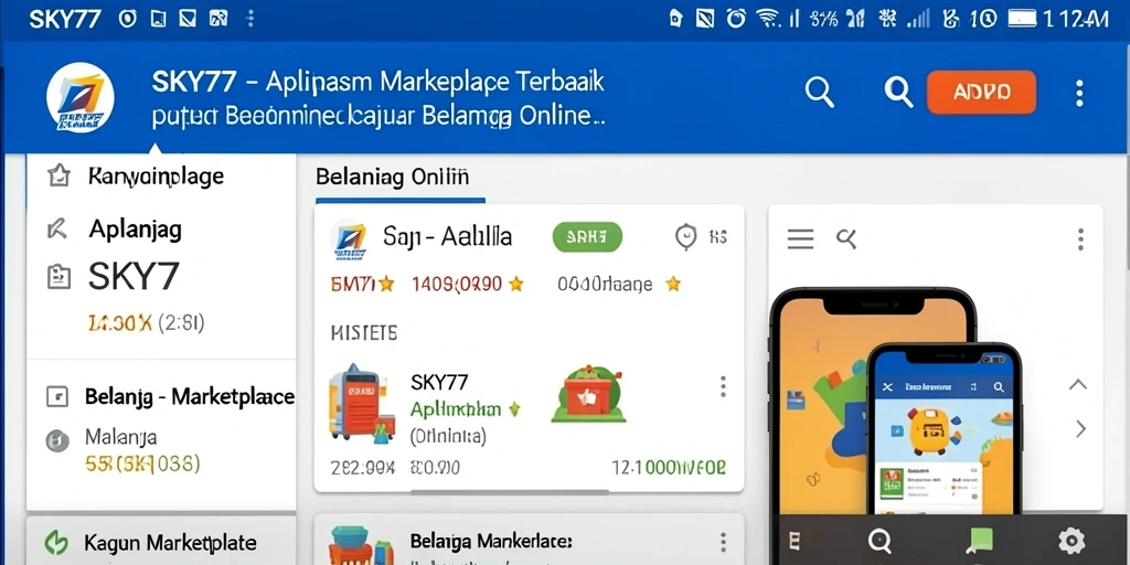 Tampilan antarmuka aplikasi SKY77 yang intuitif dan menarik.