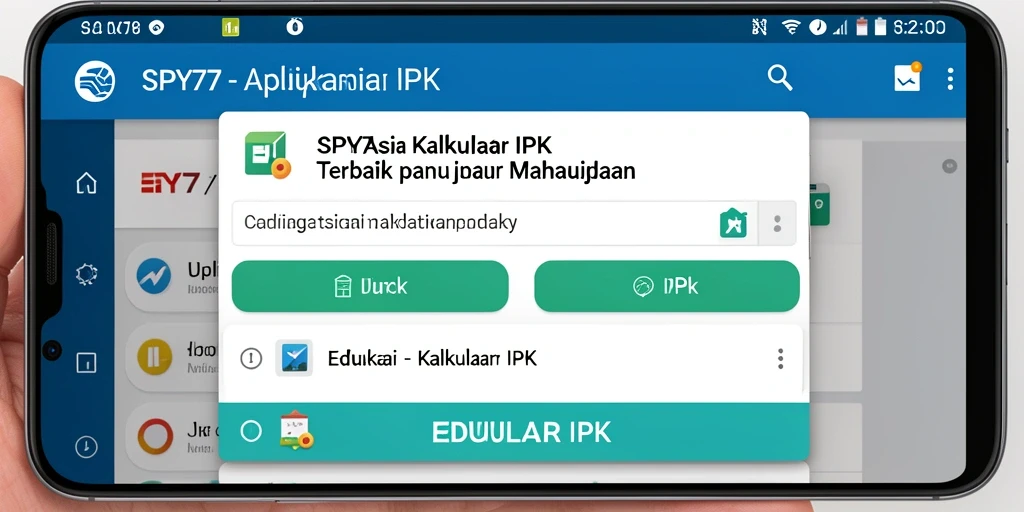 Antarmuka aplikasi Kalkulator IPK SPY77 yang sederhana dan efektif.