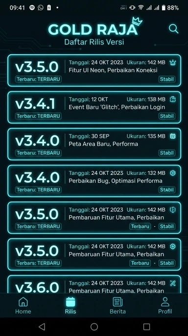 Riwayat Versi goldraja untuk Pengguna Android